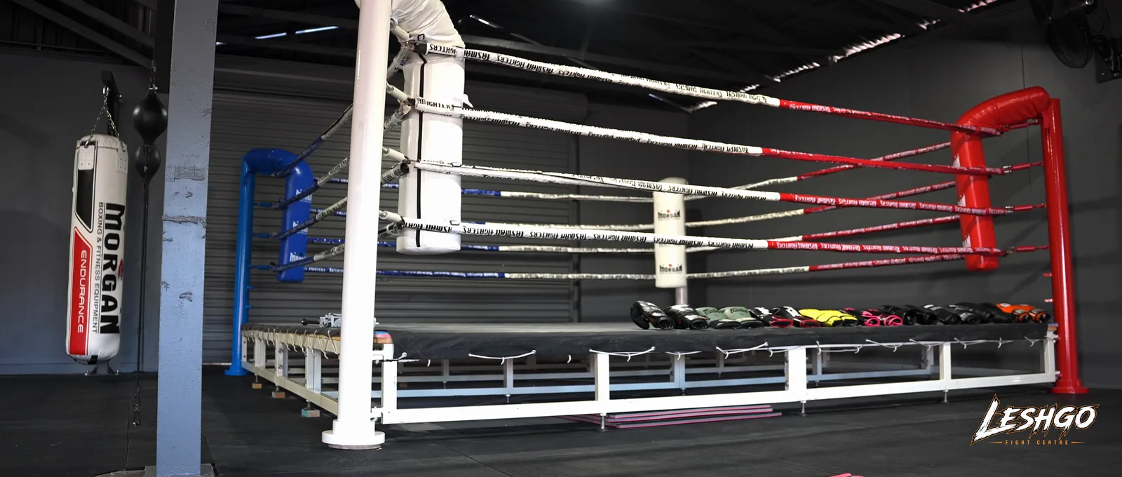 Boxing ring at LeshGo Fight Centre in Bulimba